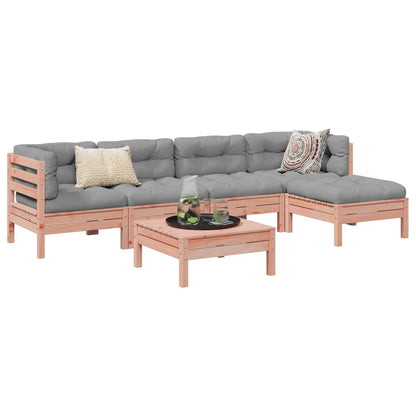 Set Divani Giardino 6 pz Cuscini Legno Massello Abete Douglas | homemem39