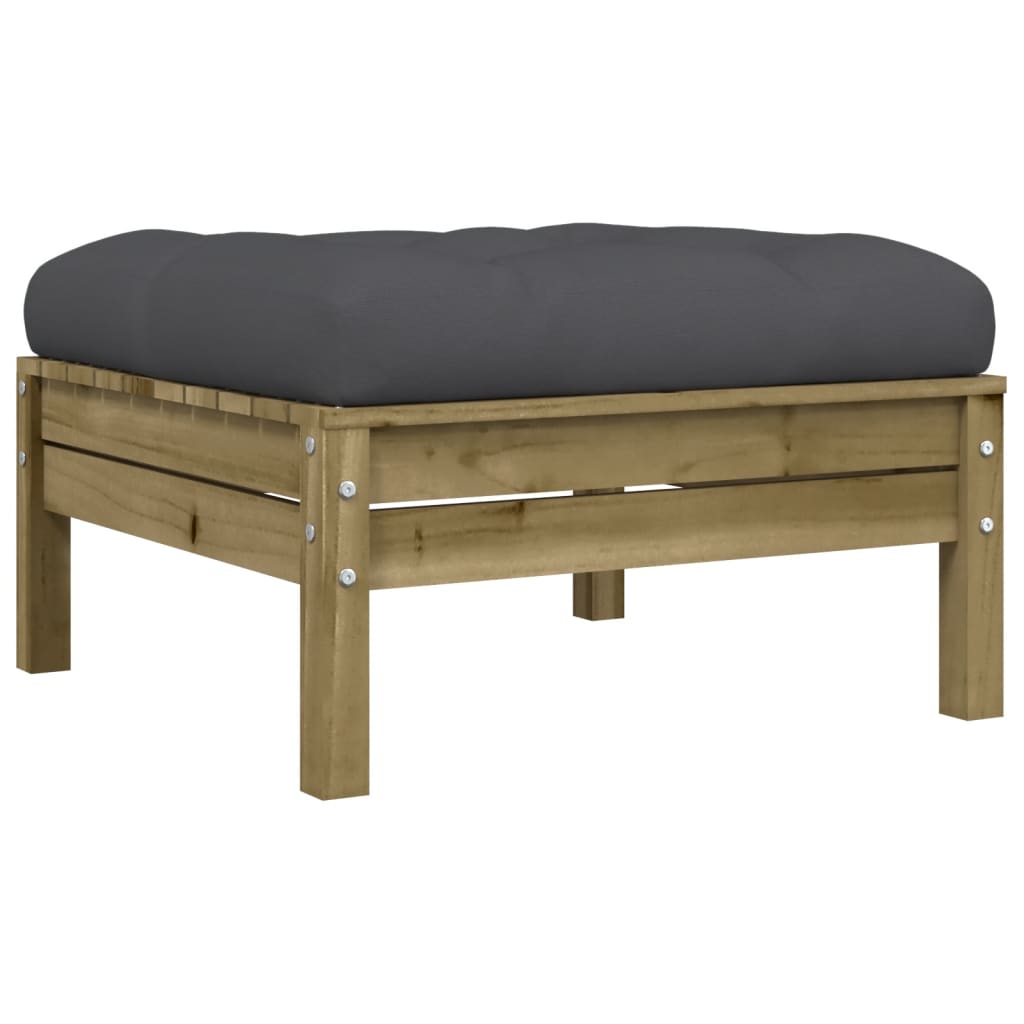 Set Divani da Giardino 6pz con Cuscini Legno Impregnato di Pino | homemem39