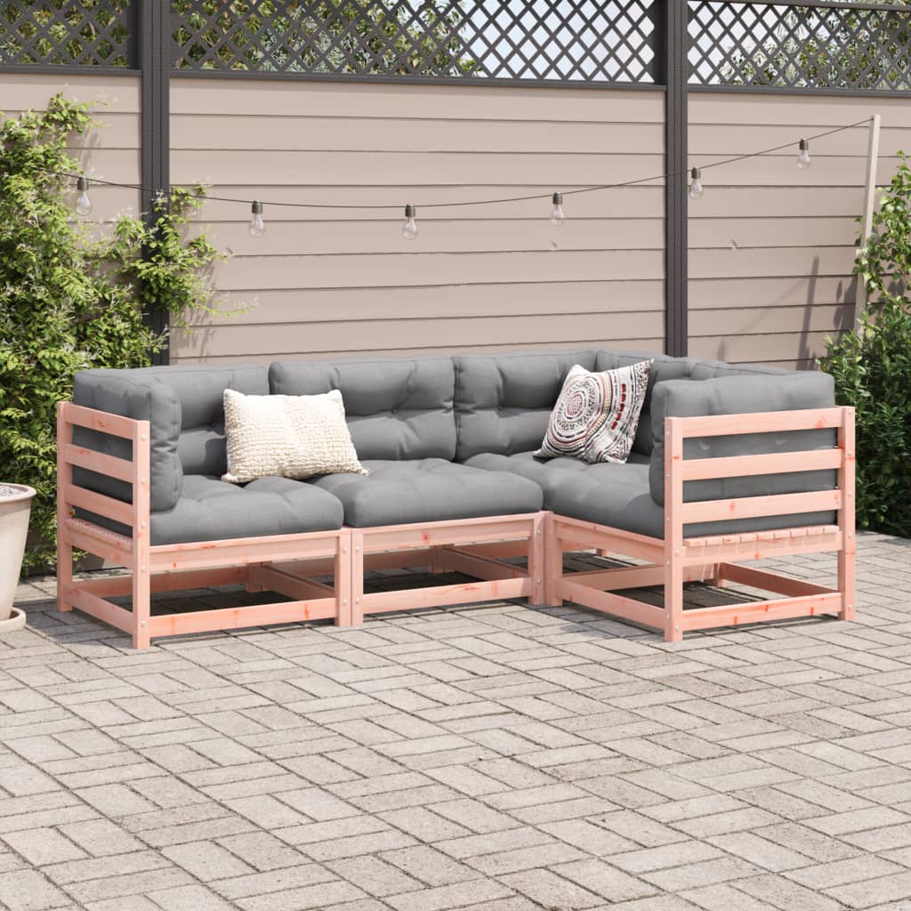 Set Divani da Giardino 4 pz in Legno Massello Abete Douglas | homemem39