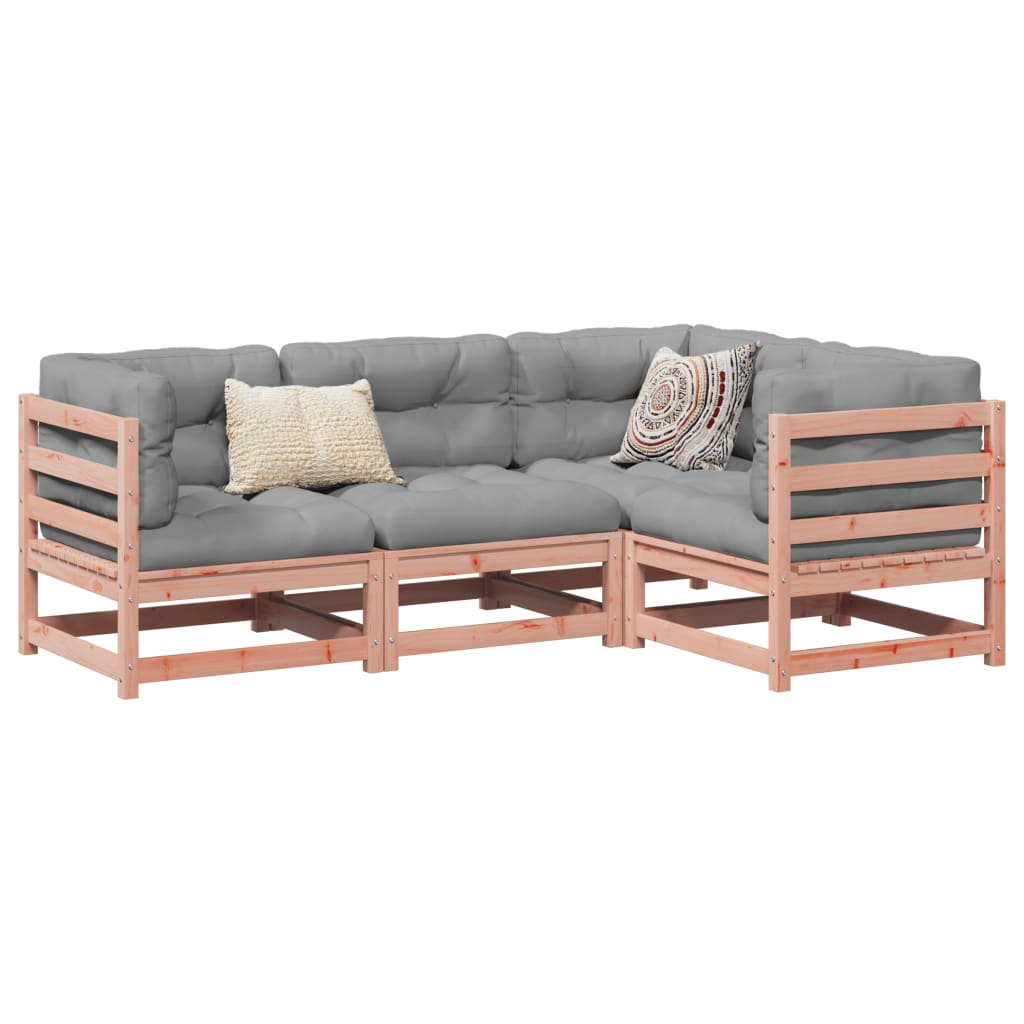 Set Divani da Giardino 4 pz in Legno Massello Abete Douglas | homemem39