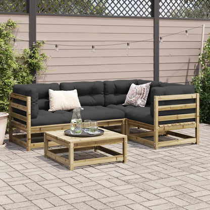 Set Divani da Giardino 5 pz in Legno Impregnato di Pino | homemem39