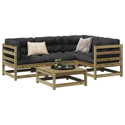 Set Divani da Giardino 5 pz in Legno Impregnato di Pino | homemem39
