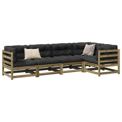 Set Divani da Giardino 5 pz in Legno Impregnato di Pino | homemem39