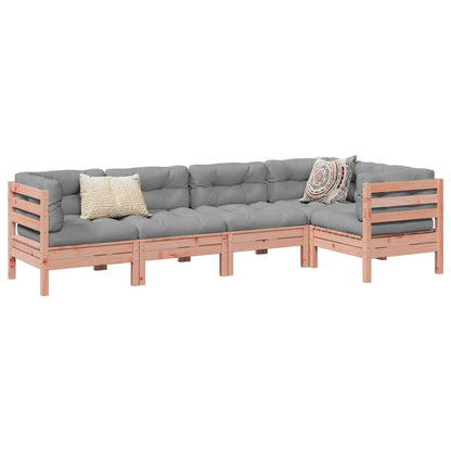 Set Divani Giardino 5 pz Cuscini Legno Massello Abete Douglas | homemem39