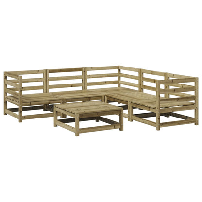 Set Divani da Giardino 6 pz in Legno Impregnato di Pino | homemem39