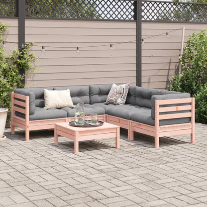 Set Divani Giardino 6 pz Cuscini Legno Massello Abete Douglas | homemem39