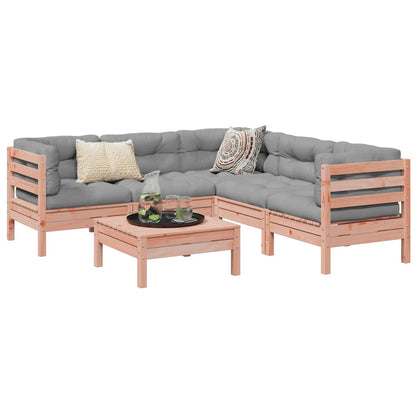 Set Divani Giardino 6 pz Cuscini Legno Massello Abete Douglas | homemem39