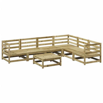 Set Divani da Giardino 7 pz in Legno Impregnato di Pino | homemem39