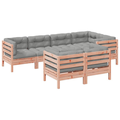 Set Divani Giardino 7 pz Cuscini Legno Massello Abete Douglas | homemem39