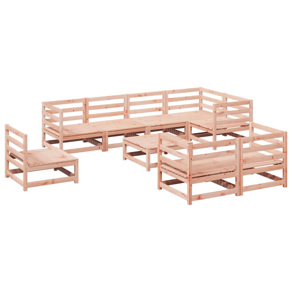 Set Divani da Giardino 9 pz in Legno Massello Abete Douglas | homemem39