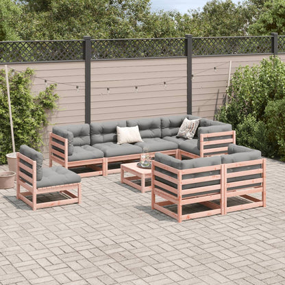 Set Divani da Giardino 9 pz in Legno Massello Abete Douglas | homemem39