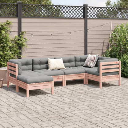 Set Divani Giardino 6 pz Cuscini Legno Massello Abete Douglas | homemem39