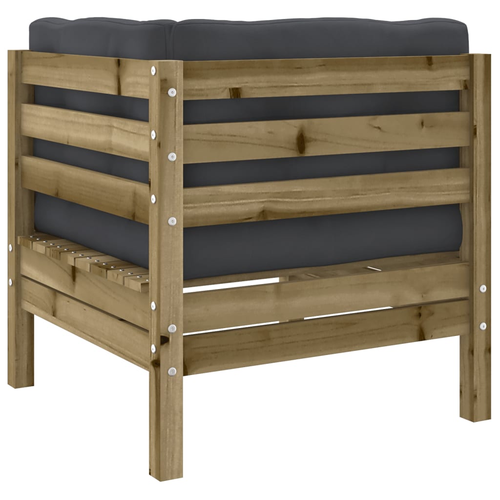 Set Divani da Giardino 6pz con Cuscini Legno Impregnato di Pino | homemem39