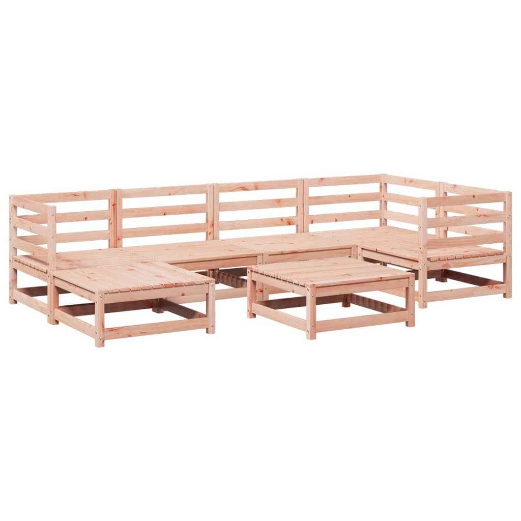 Set Divani da Giardino 7 pz in Legno Massello Abete Douglas | homemem39