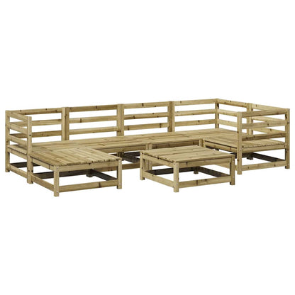 Set Divani da Giardino 7 pz in Legno Impregnato di Pino | homemem39