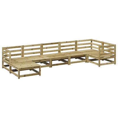 Set Divani da Giardino 7 pz in Legno Impregnato di Pino | homemem39