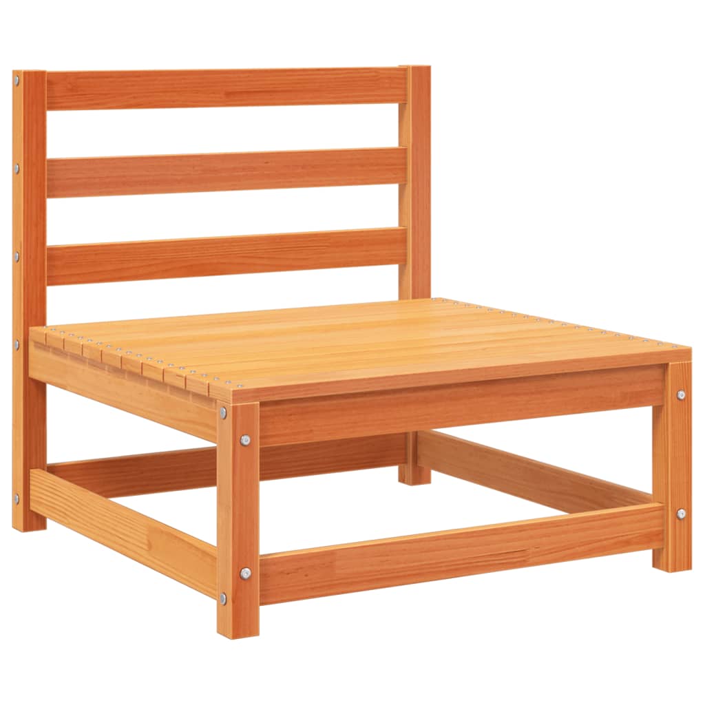 Set Divani da Giardino 8 pz Marrone Cera Legno Massello Pino | homemem39
