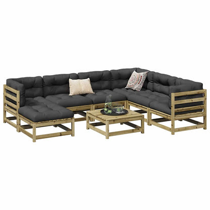 Set Divani da Giardino 8 pz in Legno Impregnato di Pino | homemem39