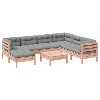 Set Divani da Giardino 8 pz con Cuscini Massello Abete Douglas | homemem39