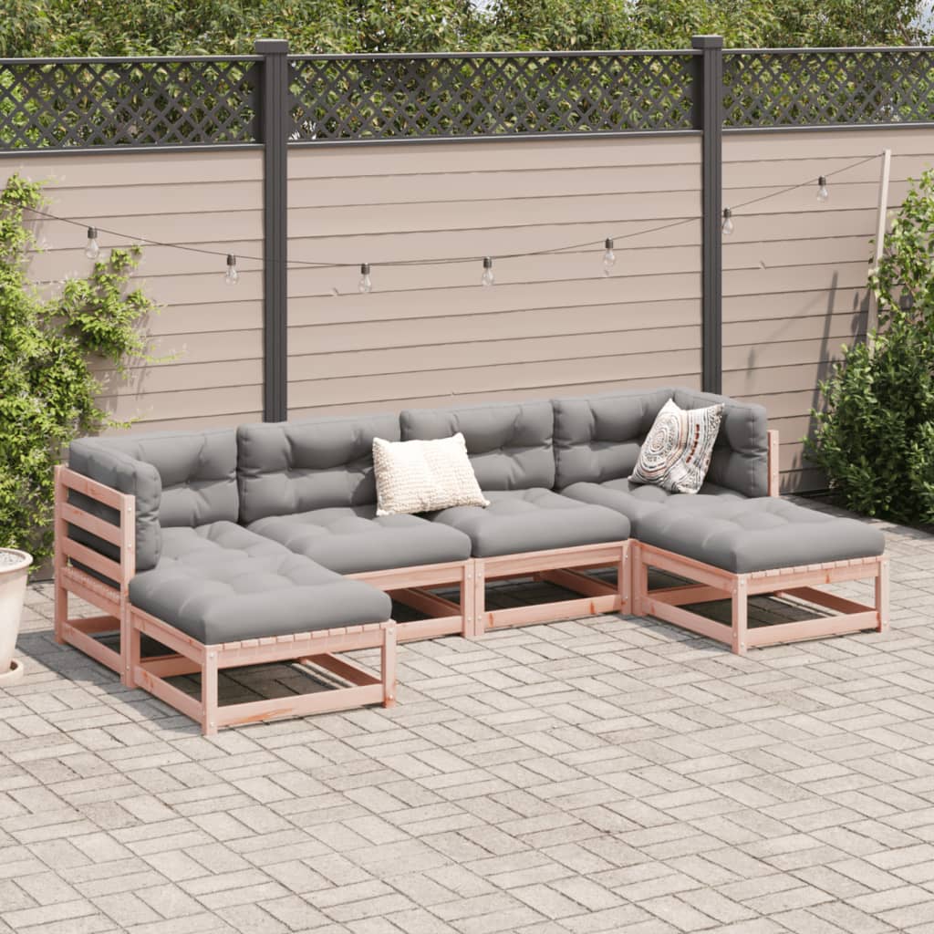 Set Divani da Giardino 6 pz in Legno Massello Abete Douglas | homemem39