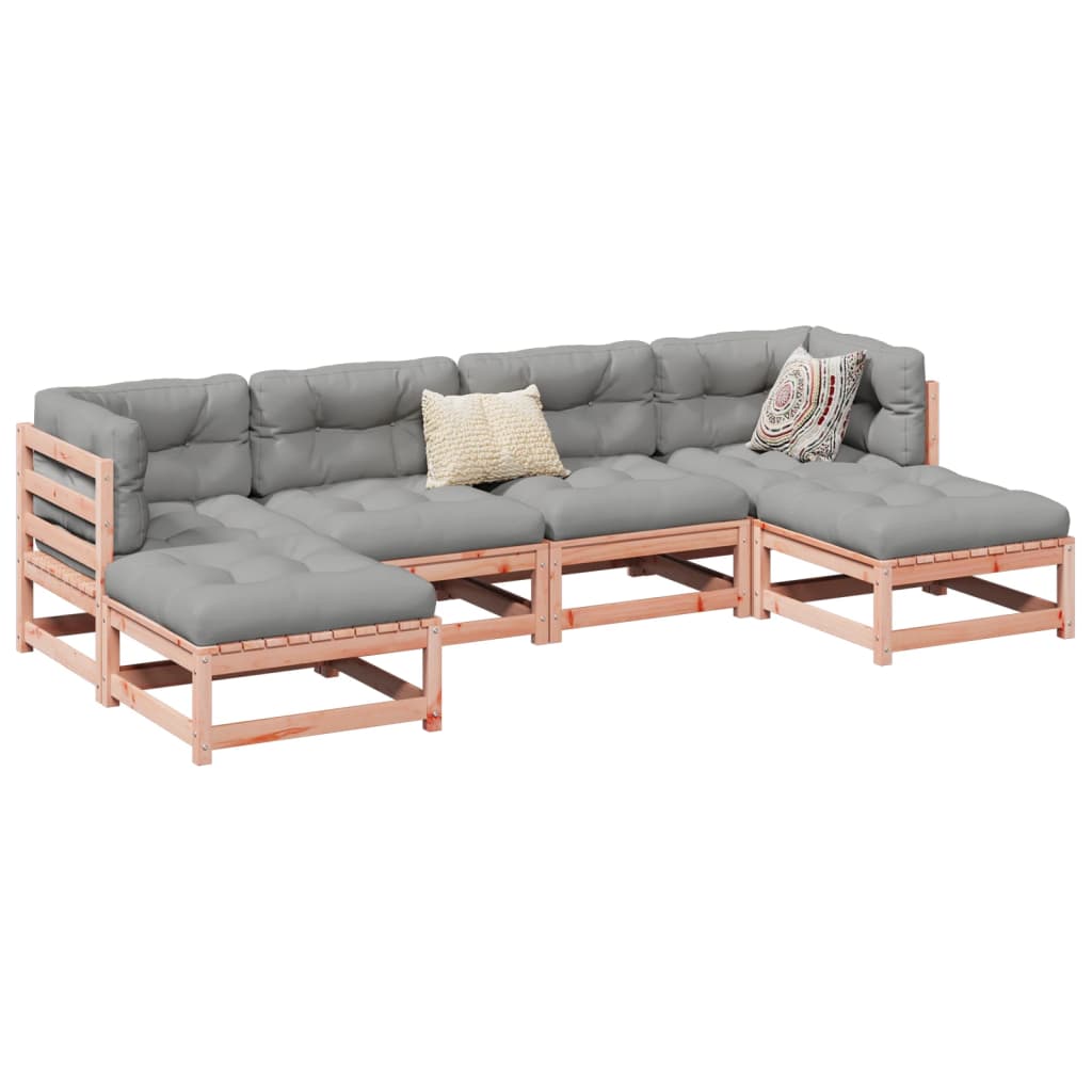 Set Divani da Giardino 6 pz in Legno Massello Abete Douglas | homemem39