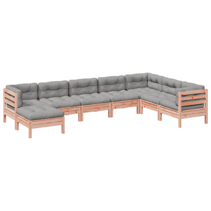 Set Divani da Giardino 8 pz con Cuscini Massello Abete Douglas | homemem39