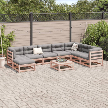 Set Divani da Giardino 9 pz in Legno Massello Abete Douglas | homemem39