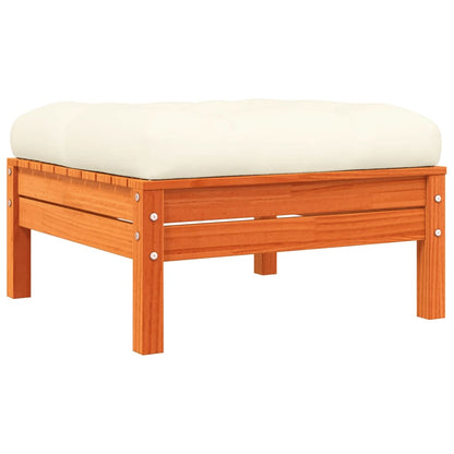 Set Divani Giardino 10pz con Cuscini Marrone Cera Massello Pino | homemem39