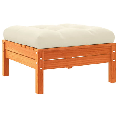 Set Divani Giardino 10pz con Cuscini Marrone Cera Massello Pino | homemem39