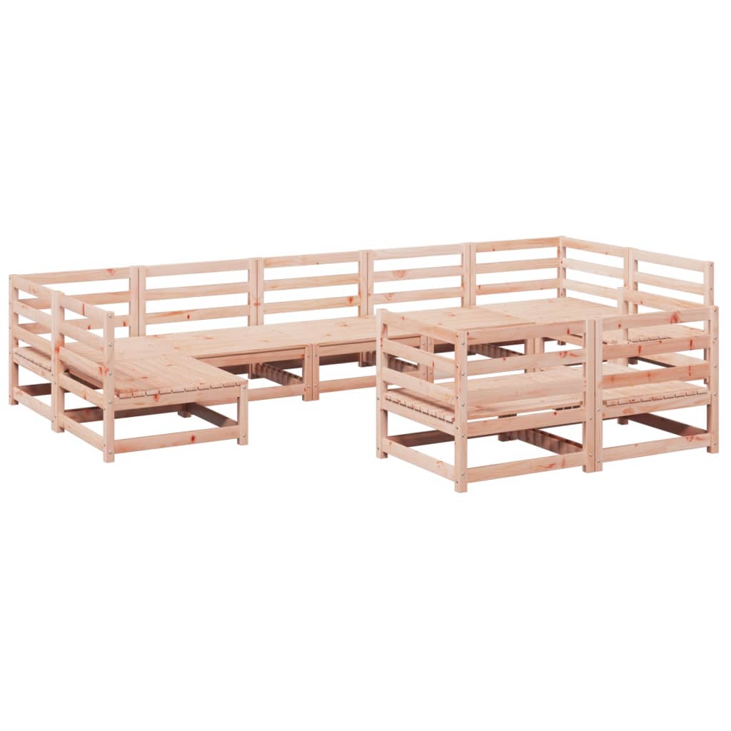 Set Divani da Giardino 9 pz in Legno Massello Abete Douglas | homemem39