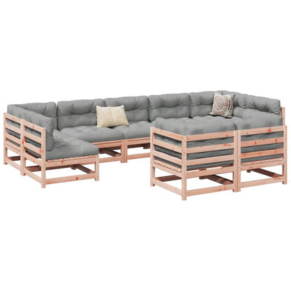 Set Divani da Giardino 9 pz in Legno Massello Abete Douglas | homemem39