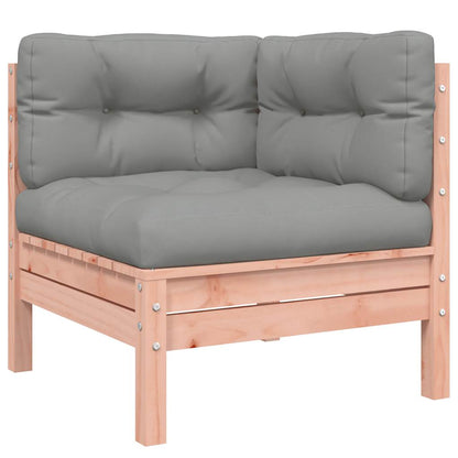 Set Divani Giardino 9 pz Cuscini Legno Massello Abete Douglas
