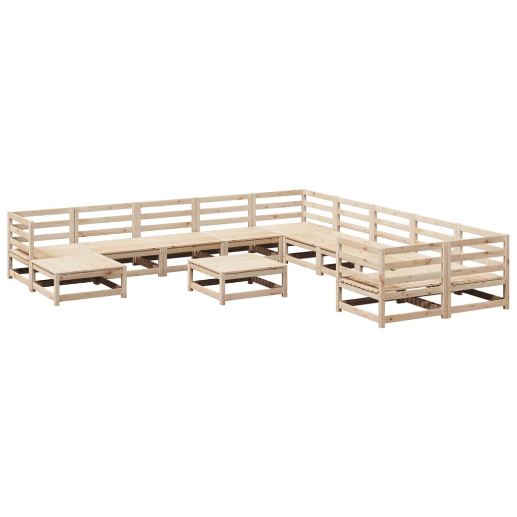 Set Divani da Giardino 12 pz in Legno Massello di Pino | homemem39