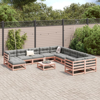 Set Divani da Giardino 12 pz in Legno Massello Abete Douglas - homemem39