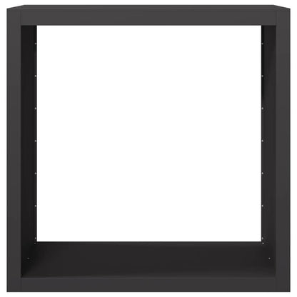 Rastrelliera per Legna da Ardere Nera 100x40x100 cm in Acciaio | homemem39