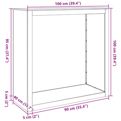 Rastrelliera per Legna da Ardere Nera 100x40x100 cm in Acciaio | homemem39
