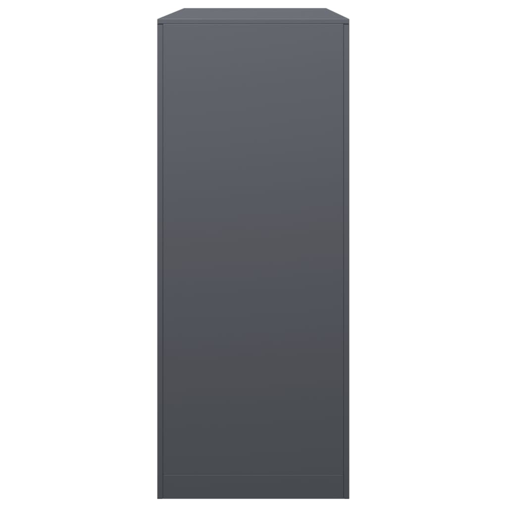 Rastrelliera per Legna da Ardere Antracite 100x40x100cm Acciaio