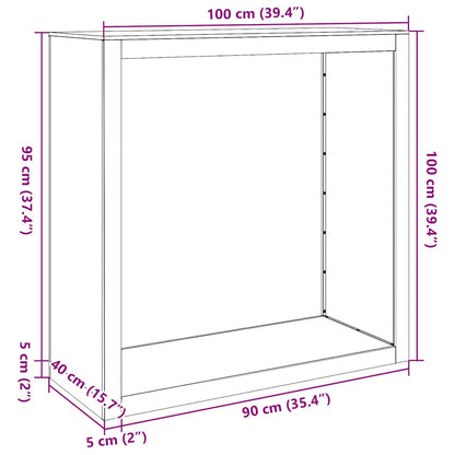 Rastrelliera per Legna 100x40x100 cm in Acciaio Zincato - homemem39