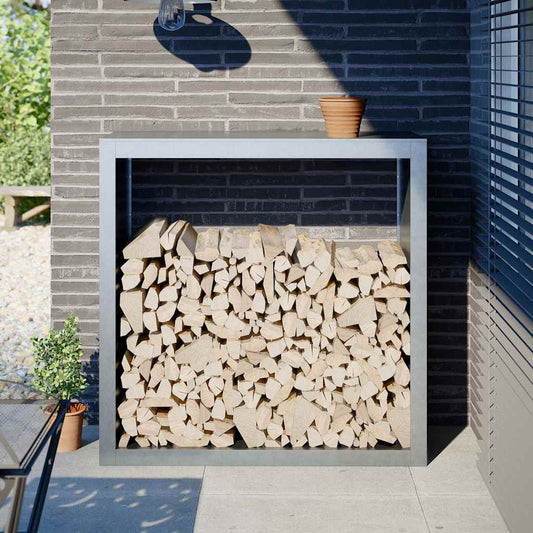 Rastrelliera per Legna 100x40x100 cm in Acciaio Zincato - homemem39