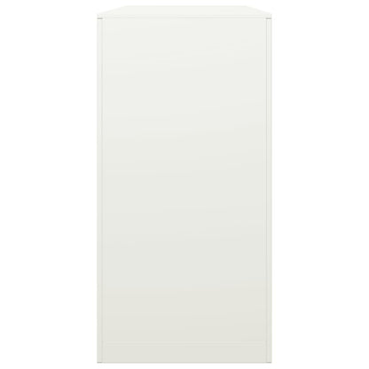 Rastrelliera per Legna da Ardere Bianca 100x40x80 cm in Acciaio - homemem39