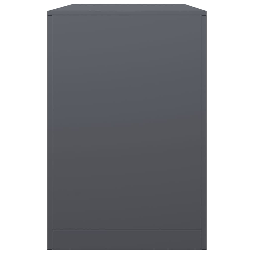 Rastrelliera per Legna da Ardere Antracite 100x40x60 cm Acciaio