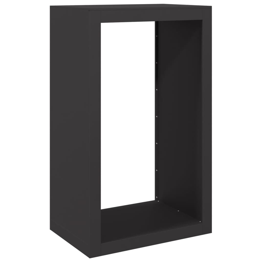 Rastrelliera per Legna da Ardere Nera 60x40x100 cm in Acciaio | homemem39
