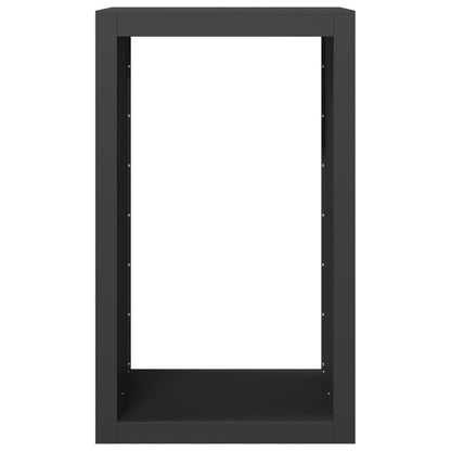 Rastrelliera per Legna da Ardere Nera 60x40x100 cm in Acciaio | homemem39