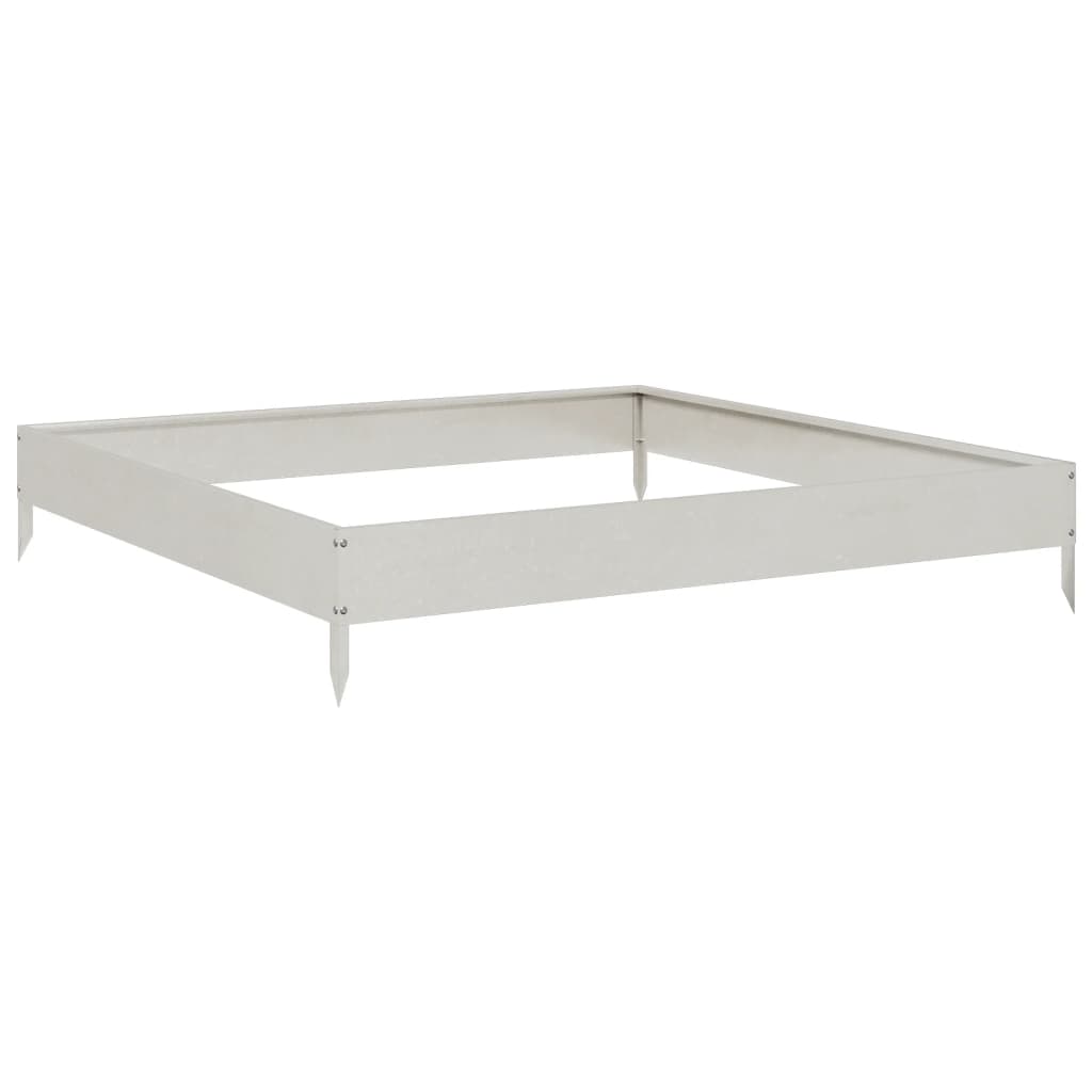 Fioriera Rialzata da Giardino 100x100x18,5 cm in Acciaio Inox | homemem39