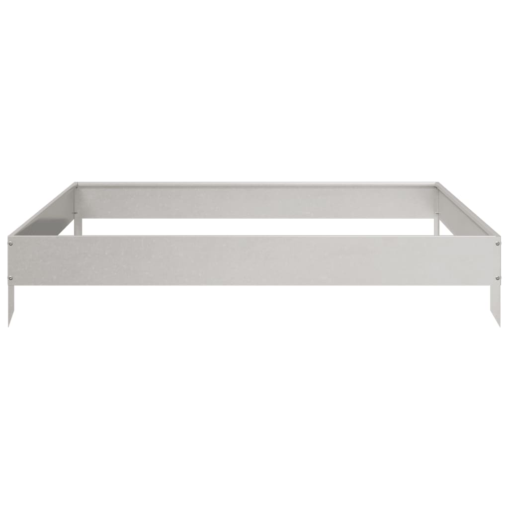 Fioriera Rialzata da Giardino 100x100x18,5 cm in Acciaio Inox | homemem39