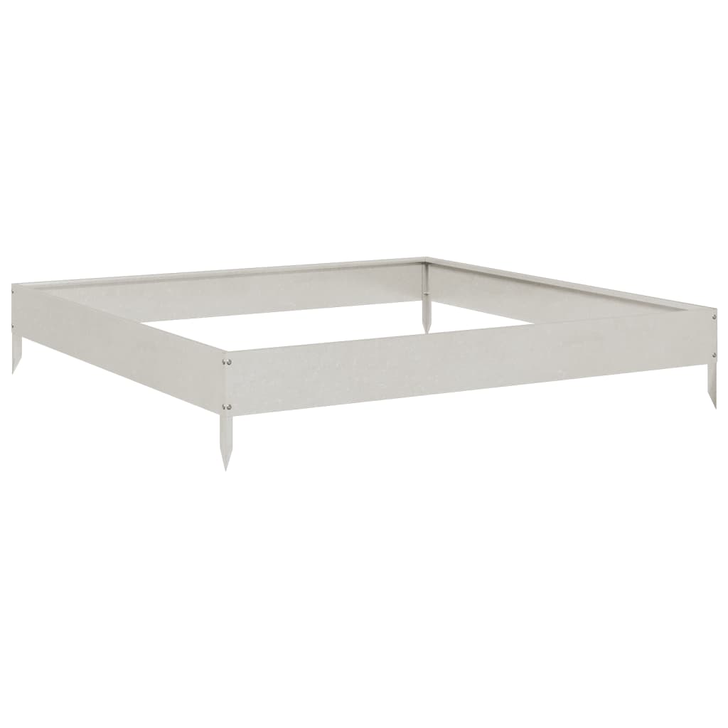 Fioriera Rialzata da Giardino 100x100x18,5 cm in Acciaio Inox | homemem39