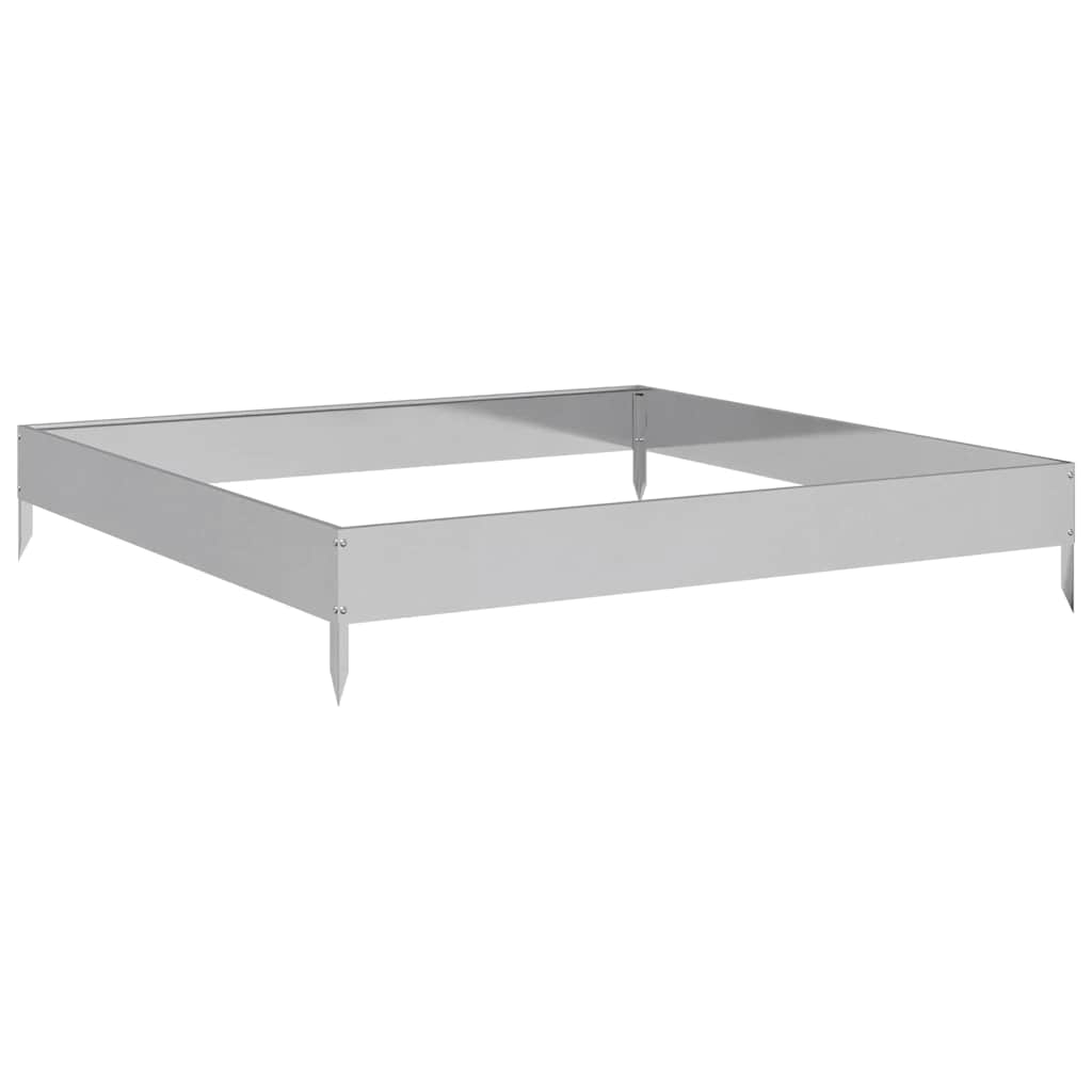 Fioriera Rialzata da Giardino 100x100x18,5cm in Acciaio zincato - homemem39