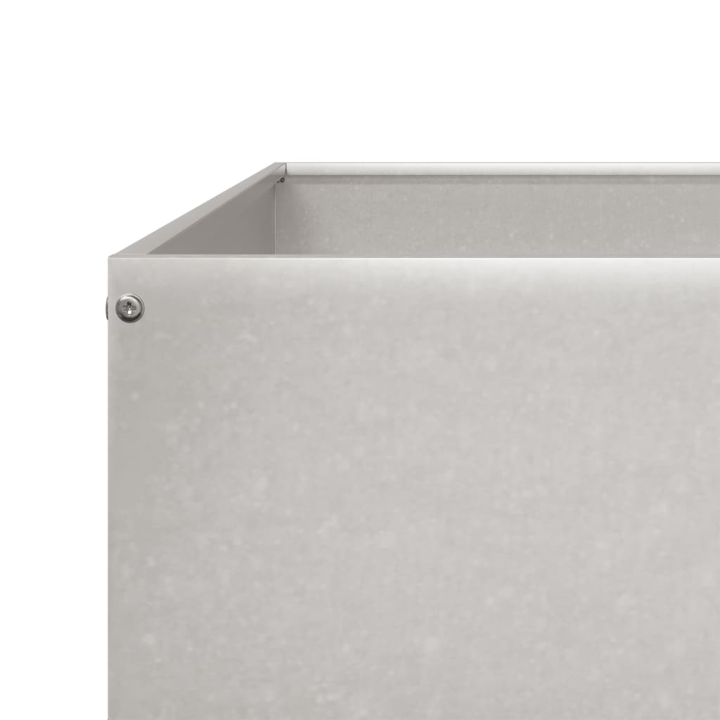 Fioriera Rialzata da Giardino 100x100x25 cm in Acciaio Inox | homemem39