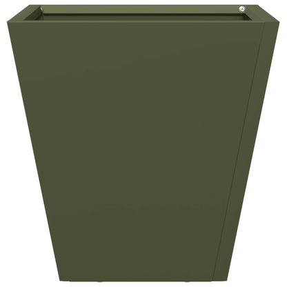 Fioriere da Giardino 2 pz Verde Oliva 30x30x30 cm in Acciaio