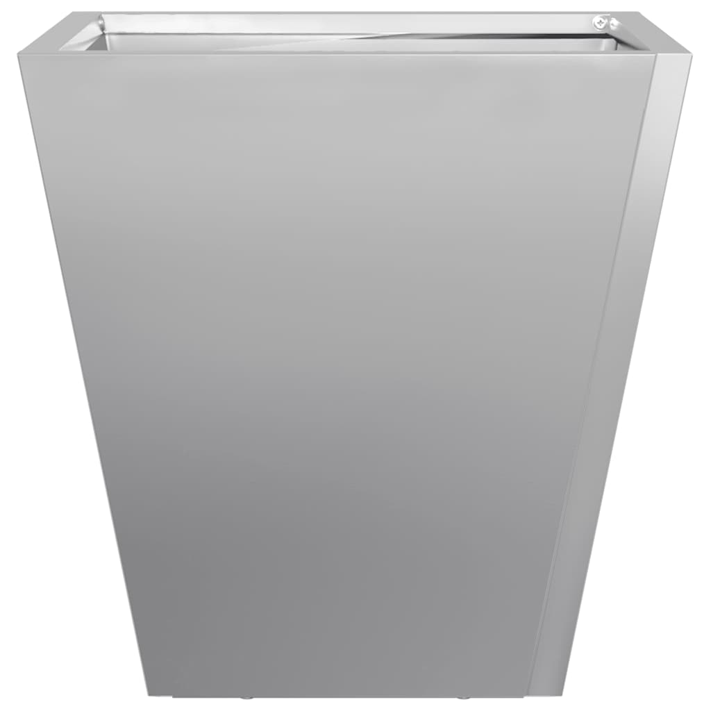 Fioriere da Giardino 2 pz 30x30x30 Grigie in Acciaio Zincato